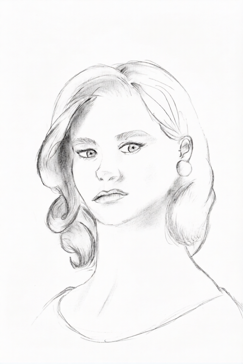 Betty Draper drawing.