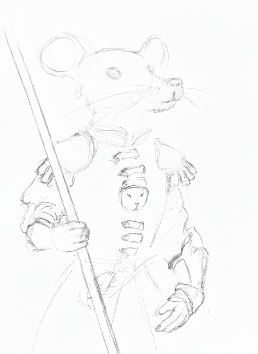 Mousquetaire drawing.