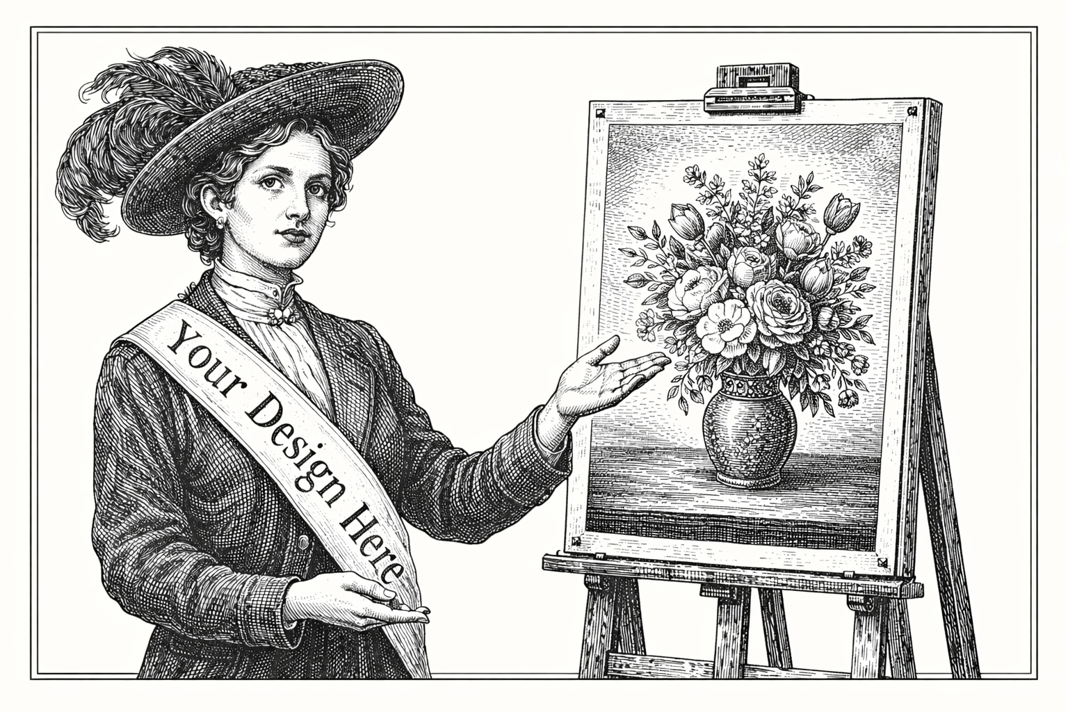 Illustration évoquant la conception : structure, wireframes et identité visuelle, pour rappeler qu’une marque se construit avec méthode.