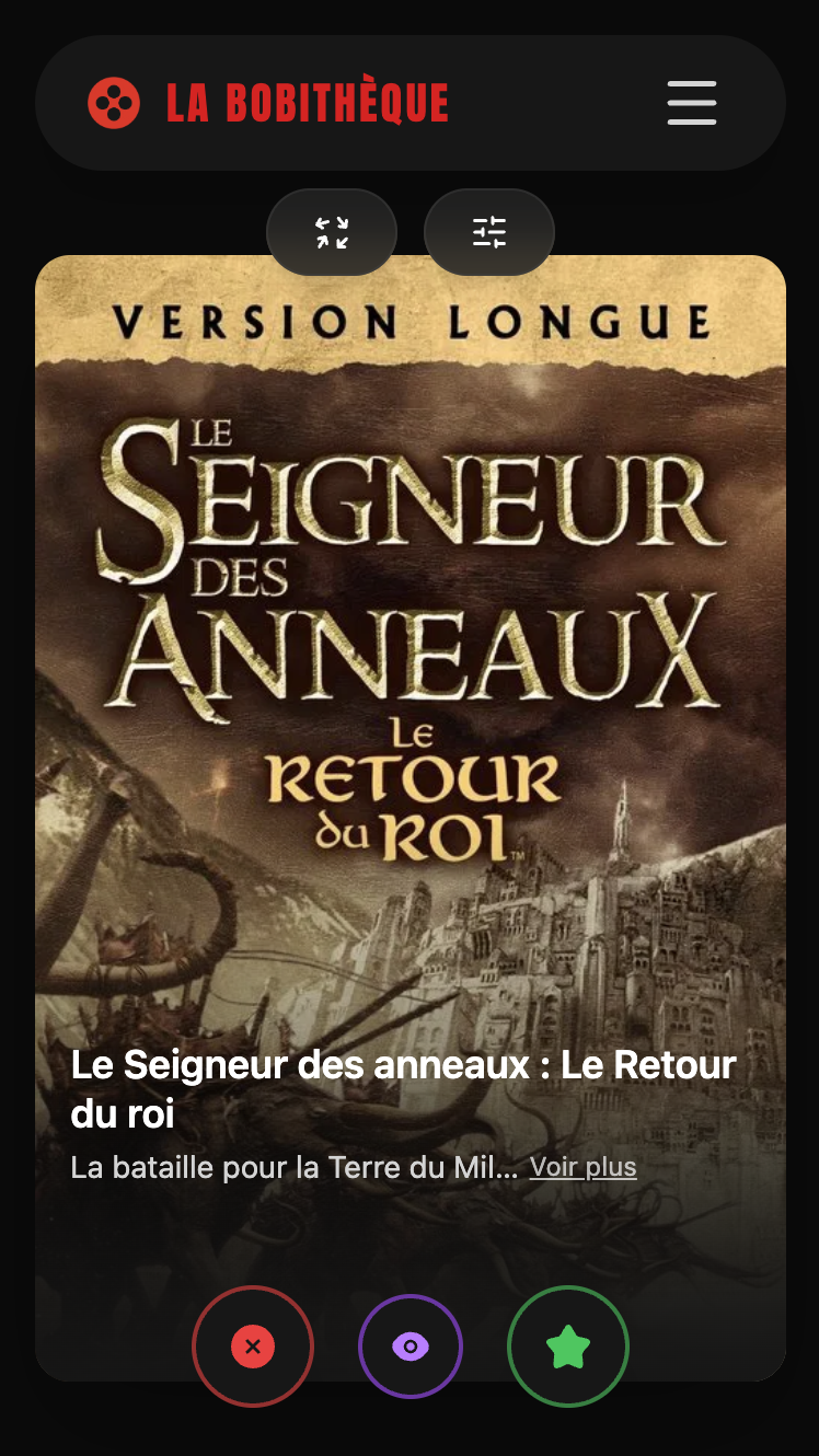 Aperçu de Bobithèque, films et plateformes.