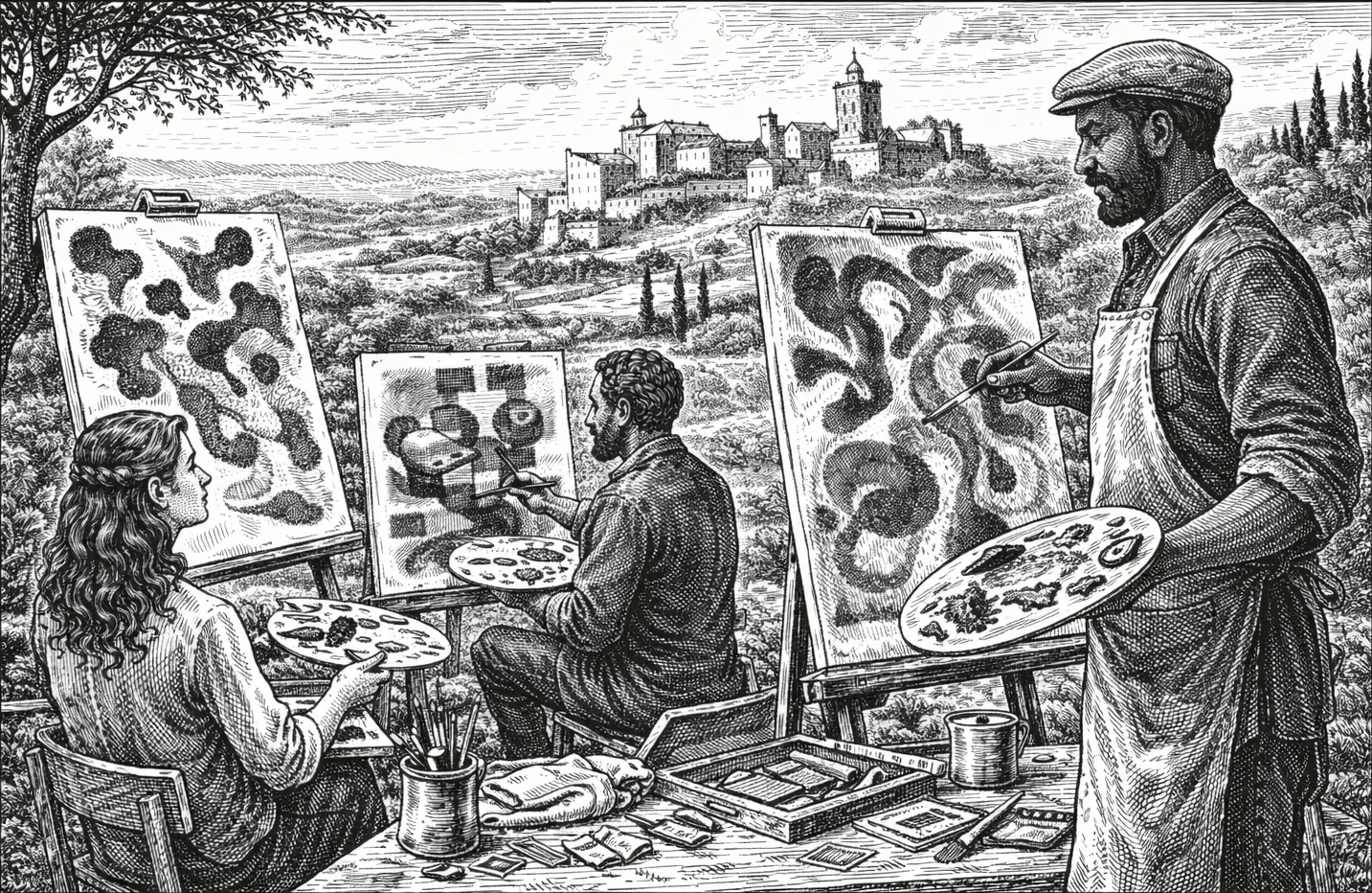 Illustration évoquant le design et l’identité visuelle.